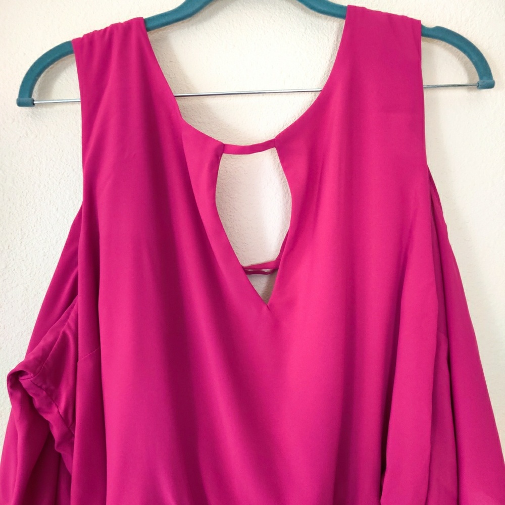 NWT Lane Bryant cold shoulder sharkbite maxi dress - Picture 6 of 8